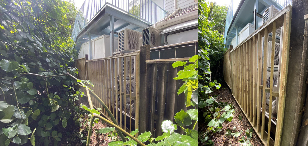 Removed  existing fence and re-build same as the existing fence.