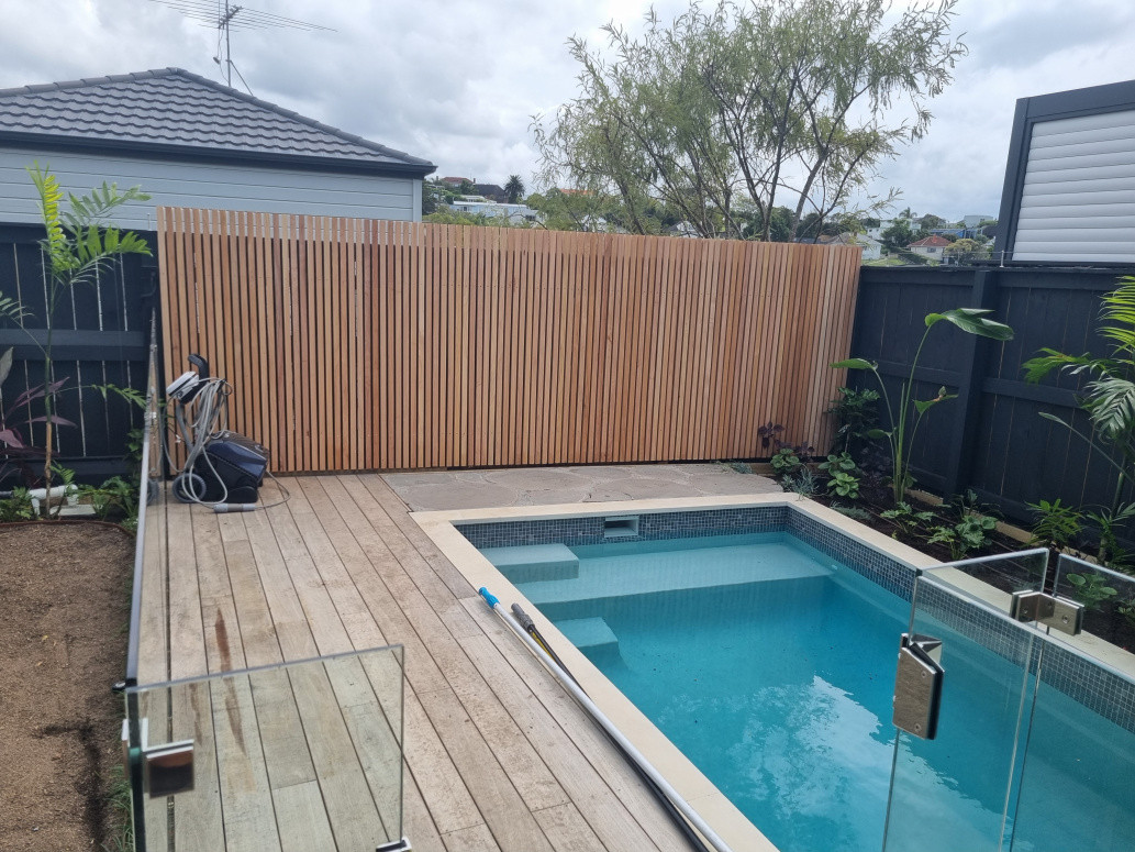 cedar batton fence screen