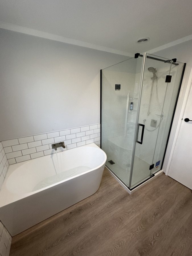 A bathroom renovation