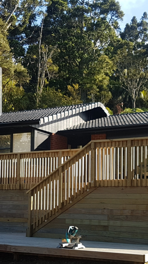 Replace facia and spouting add barge  tiles to roof