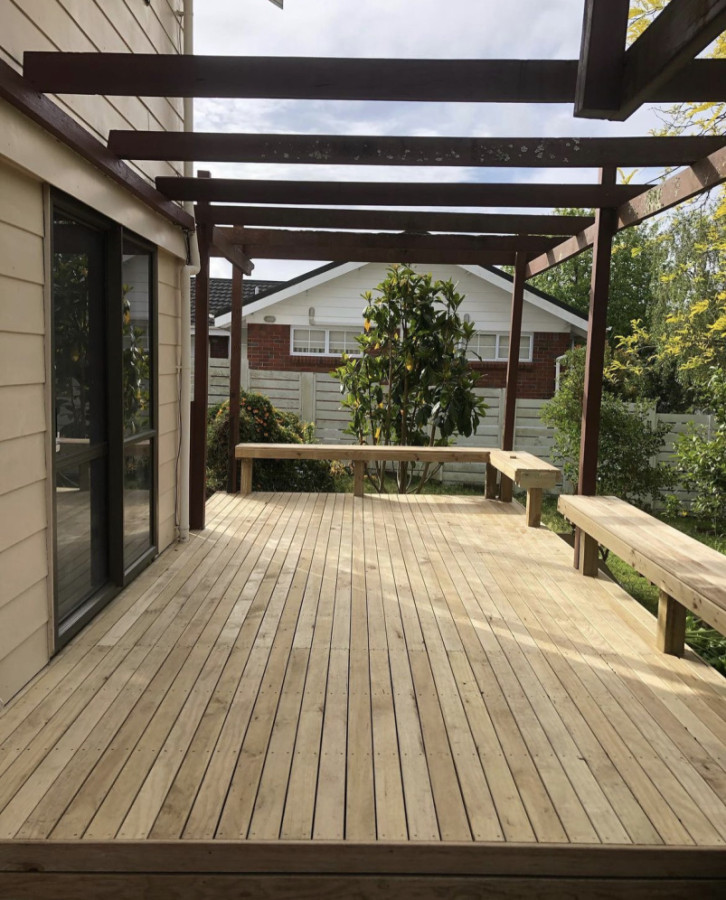 90mm Pine Deck + Benches (Birkenhead)