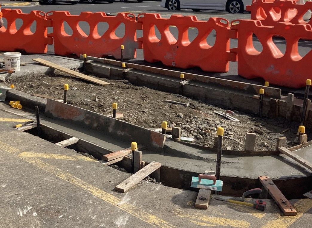 Kerb repair at car park