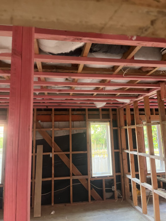 During, ceiling framing