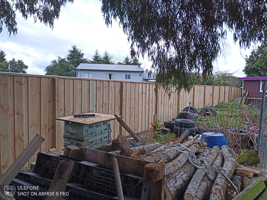 A tidy fence we did for George on the boundary..