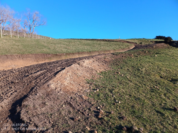 Farm track construction on banks peninsula