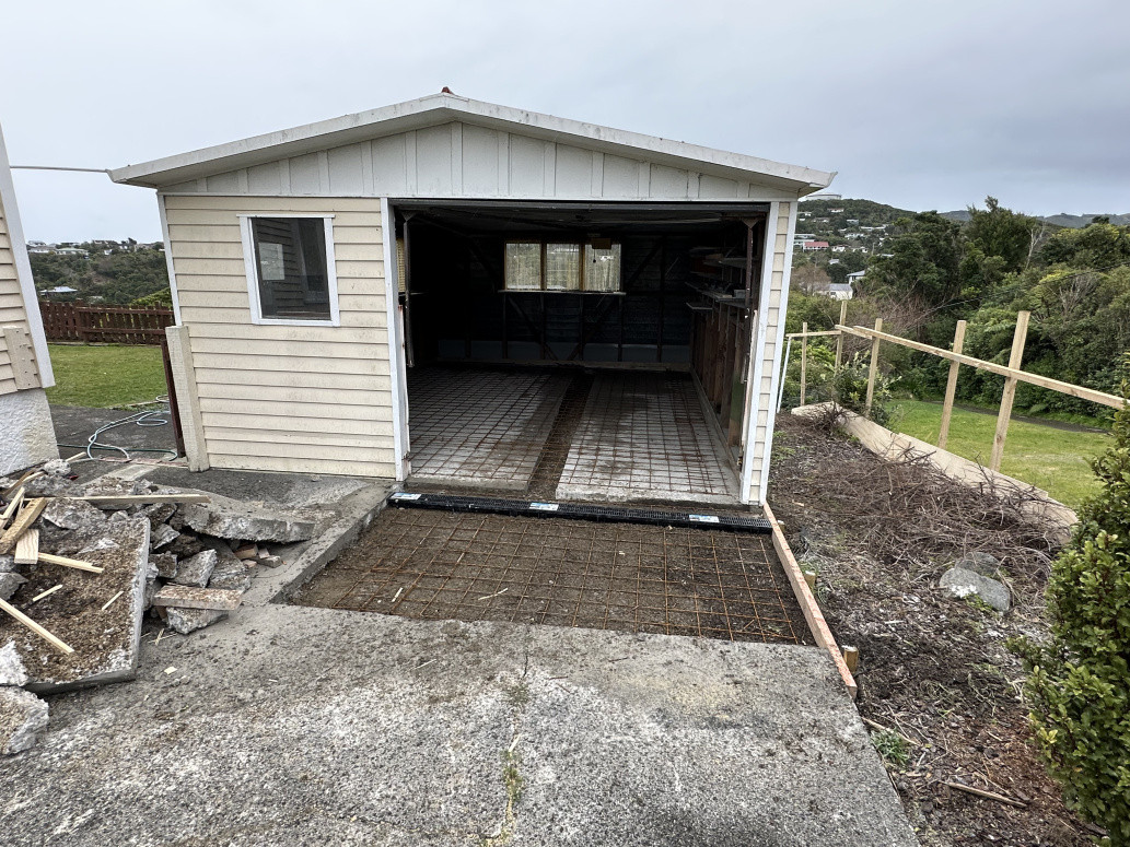 Garage prepped for pour