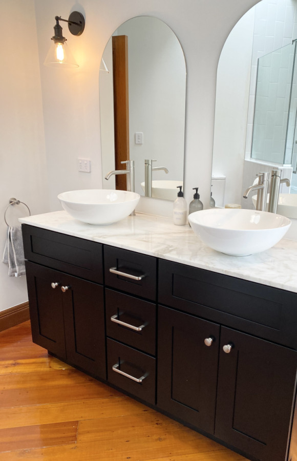 Double vanity Install