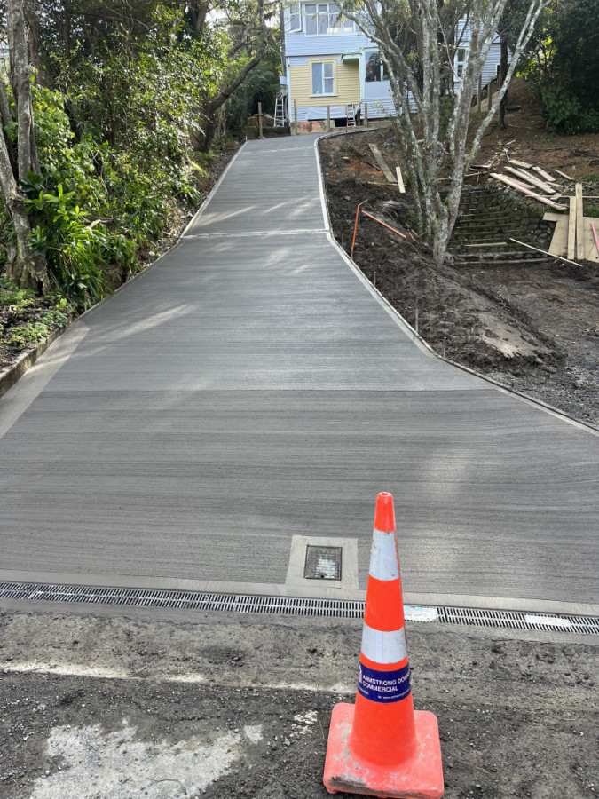 Nice new concrete drive for our clients in Belmont.