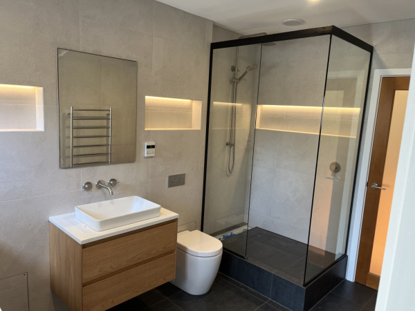 After shots of our basement turned bathroom in Brooklyn.