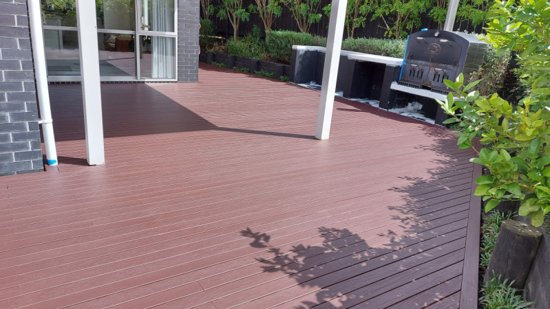 Paint over stained decks, 3 coats