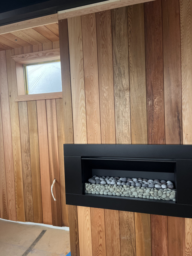 It’s a work in progress but this internal/external fire place is looking unreal!