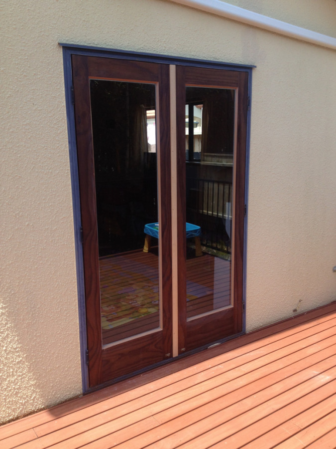 French doors in thermally modified wood