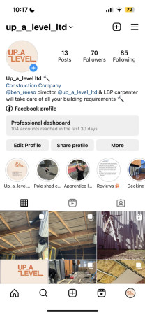 Up_a_level instagram page and reviews