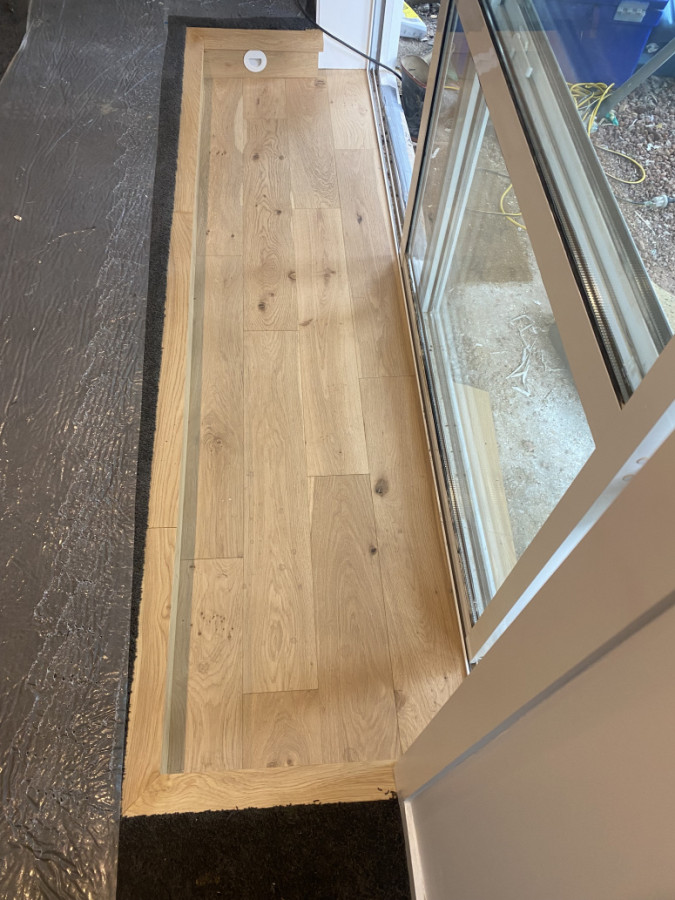 Engineered timber step with custom made nosing
