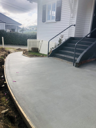 New concrete area placed and laid