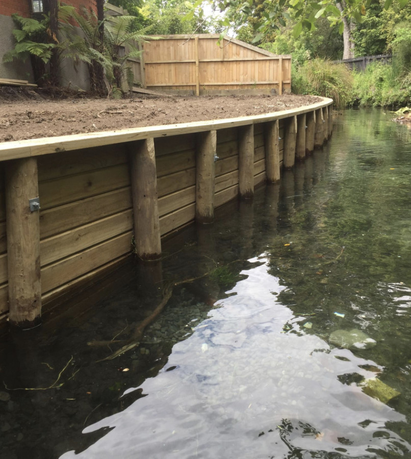 River retaining walls