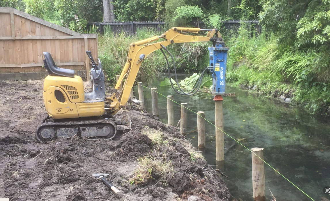 River retaining walls