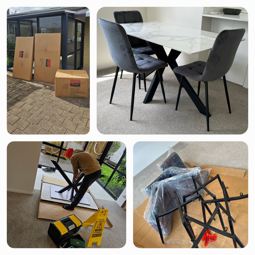 Dining table and chairs