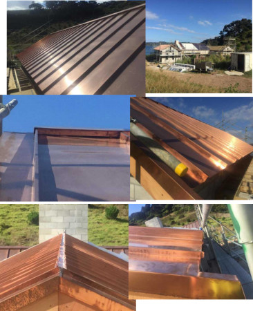 *New copper roof - waiheke island