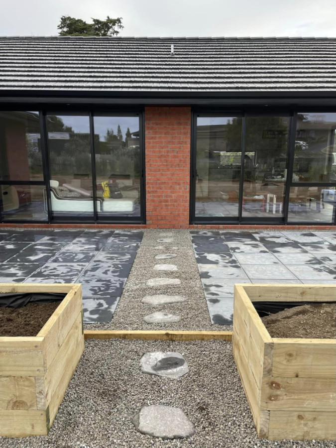 Paving/ stones/ garden boxes