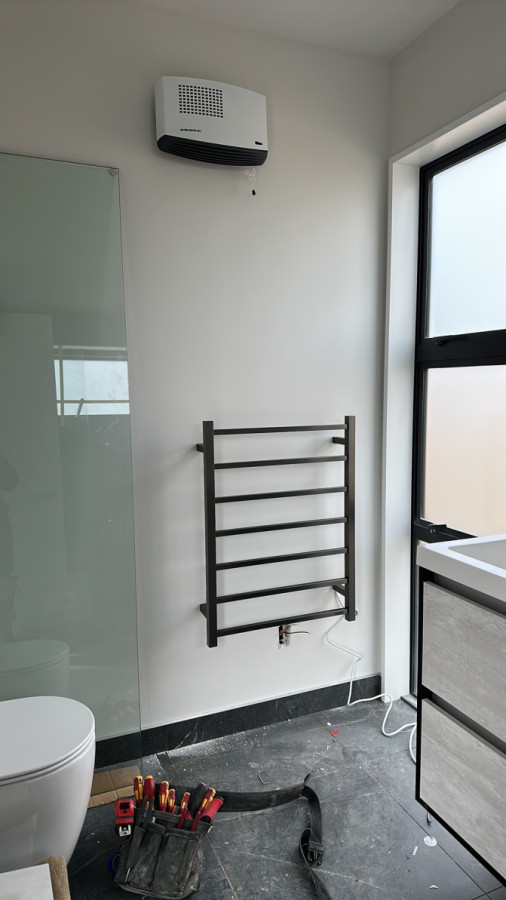Heater and Towel Rail bathroom install
