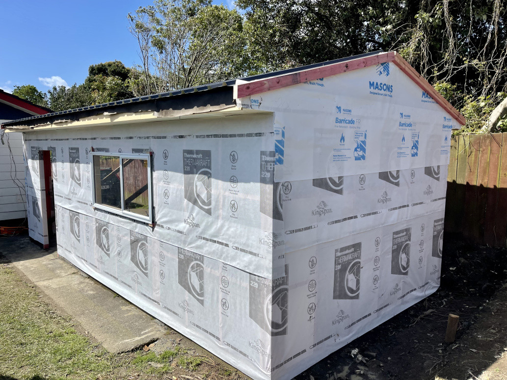 No job too small for us , Garage reframe / reclad  in progress   3/10/23