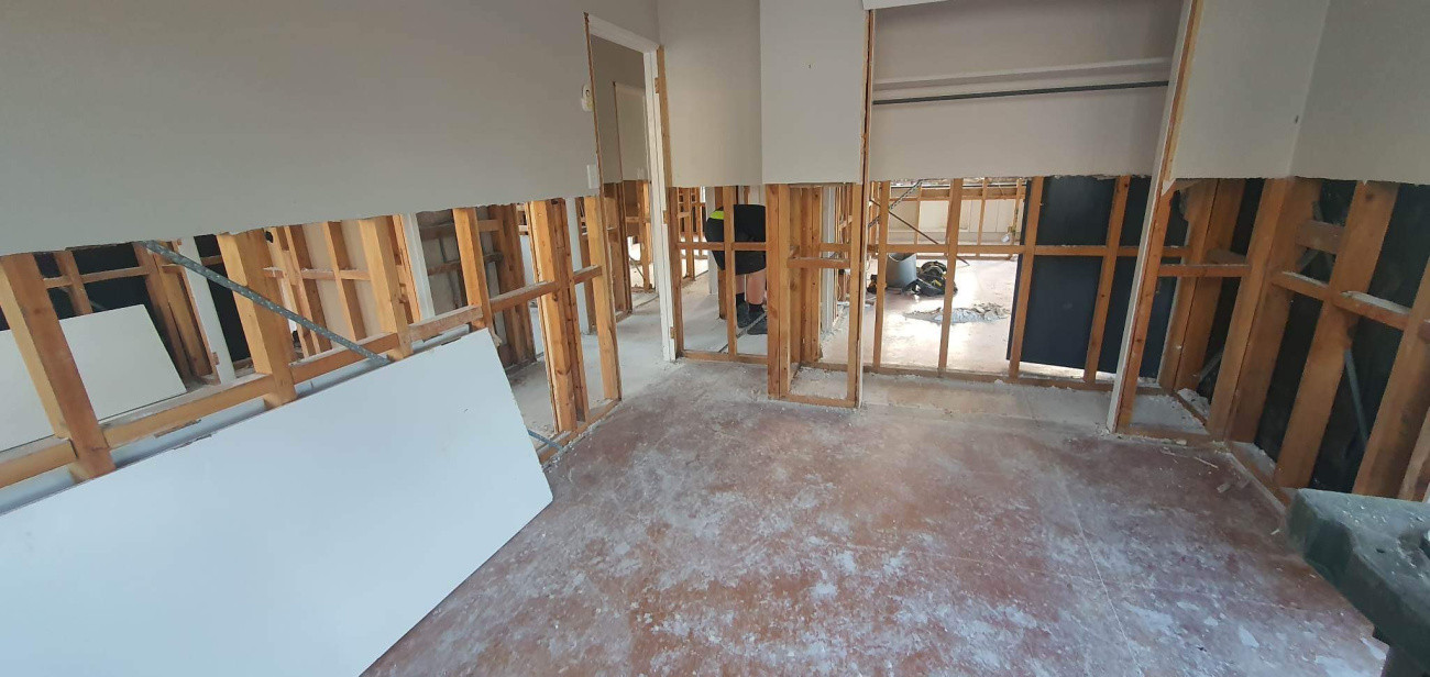 Flooded homes West Auckland , all flooring & plasterboard  removed and ready for reinstate