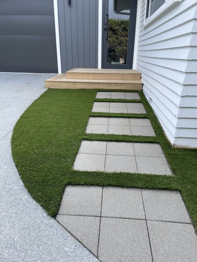 Front entrance paving