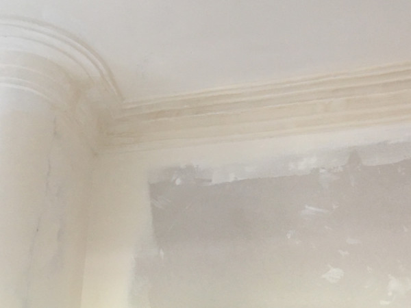 Rebuilt cornice by hand as they no longer make this pattern