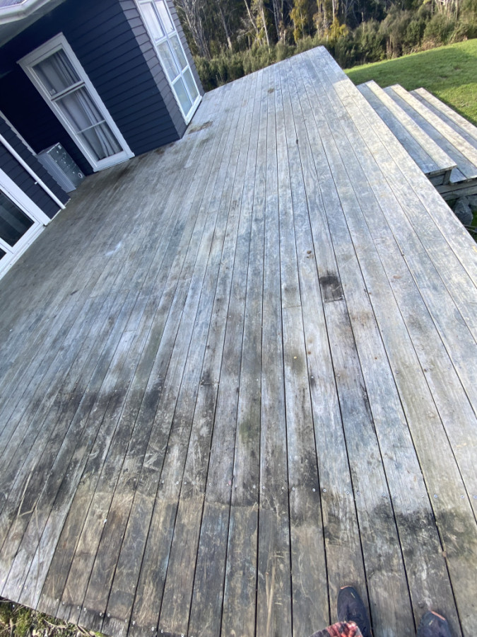 Deck clean - Before