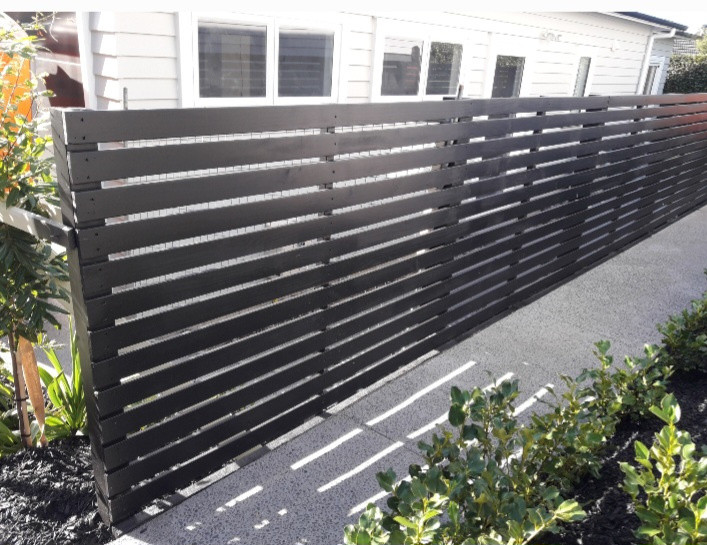 Built and Painted pine fencing