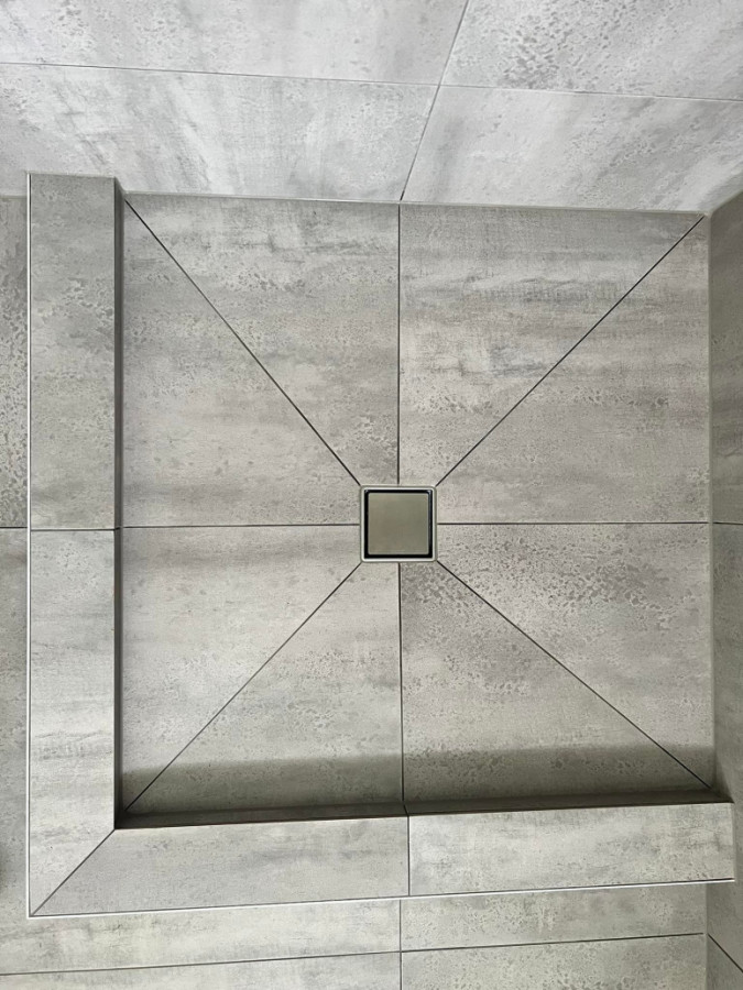 Shower base tiling