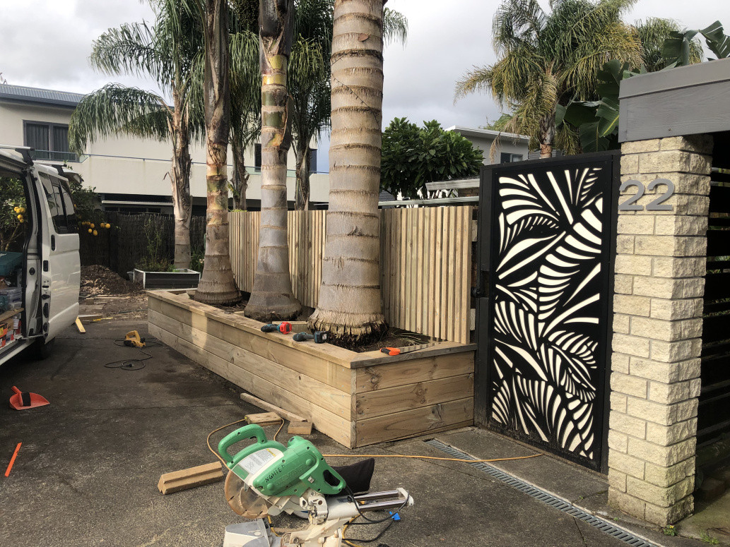 Build planter box and fence