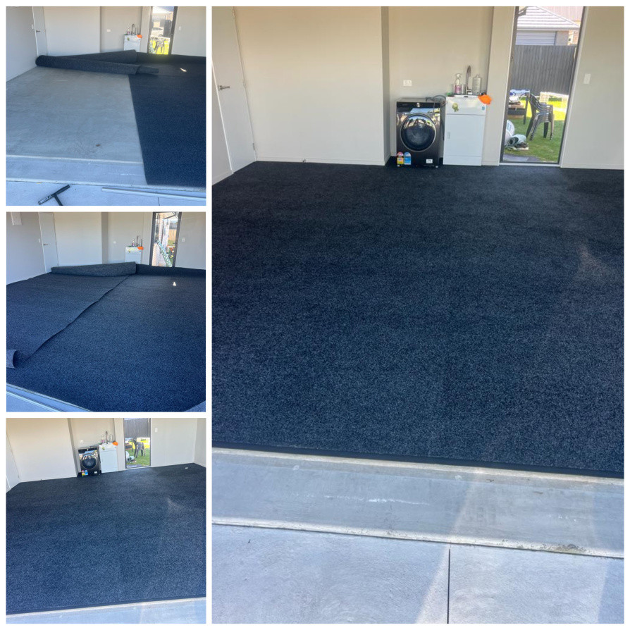 Garage carpet supply installation