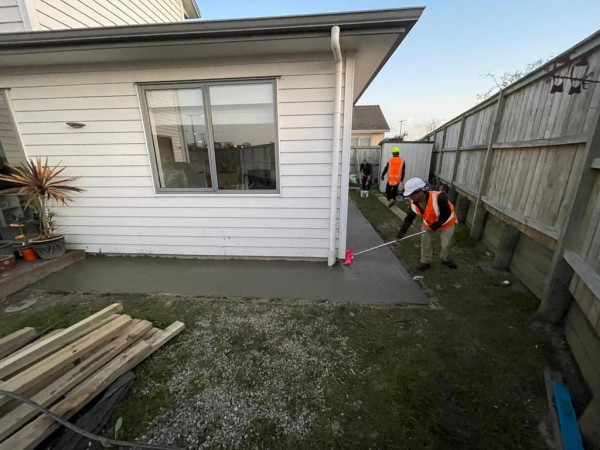 Concrete walk path