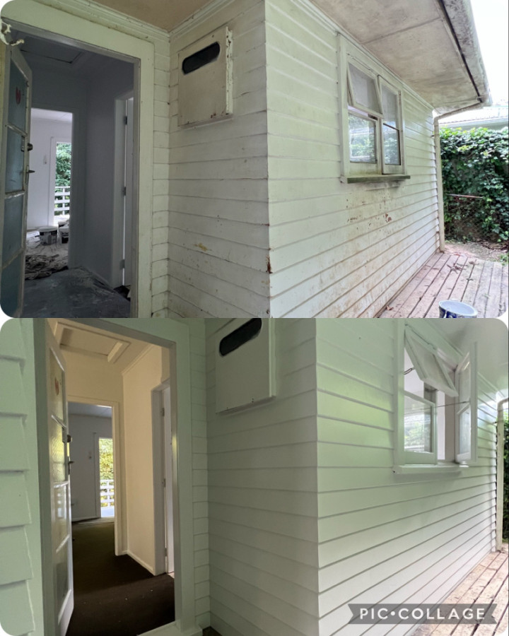 B4 &after exterior painting