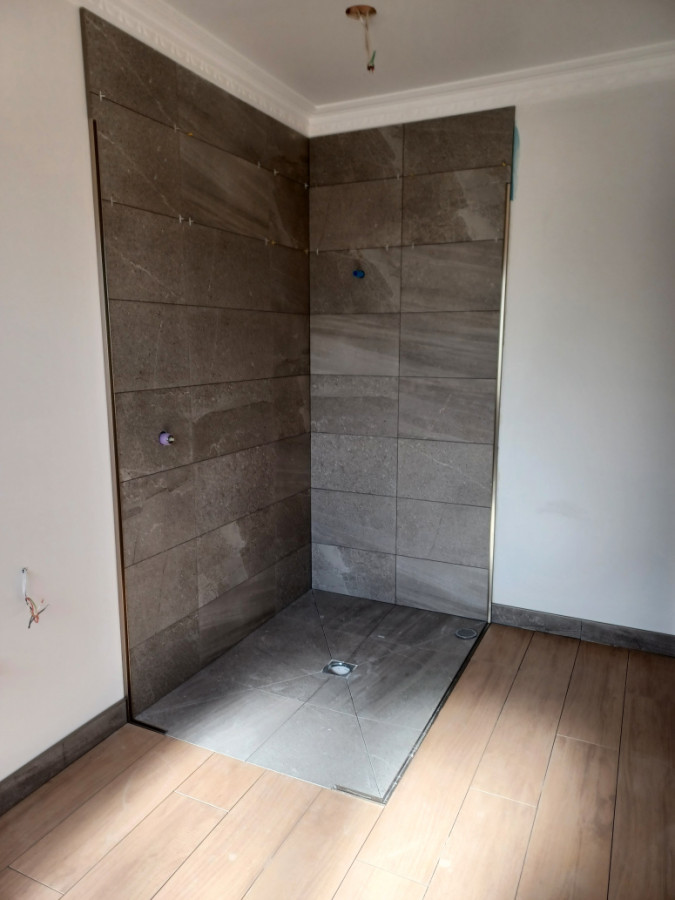 All finished shower side