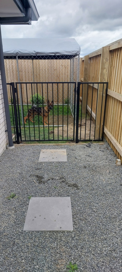Fence and gate installed to keep the wee guy safe