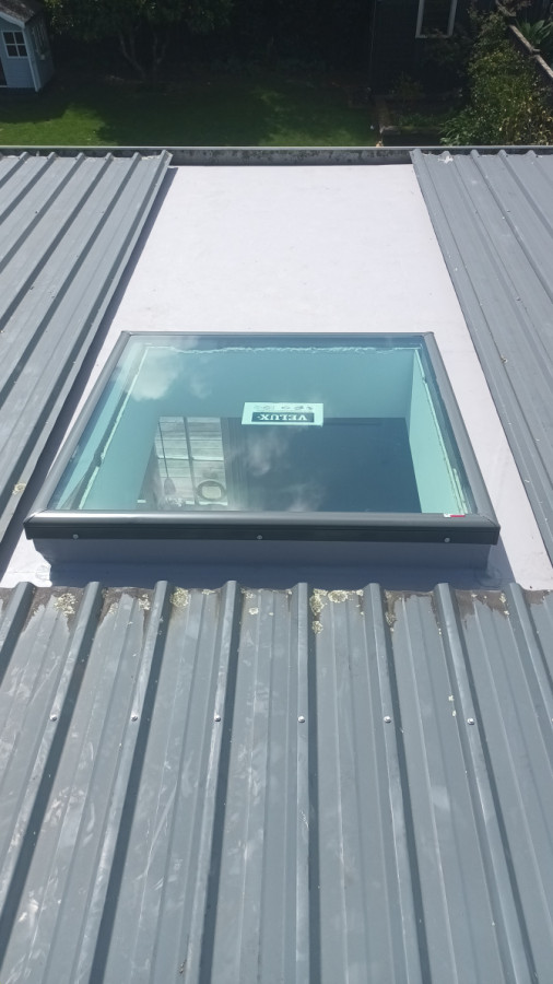 Skylight replacement with new membrane