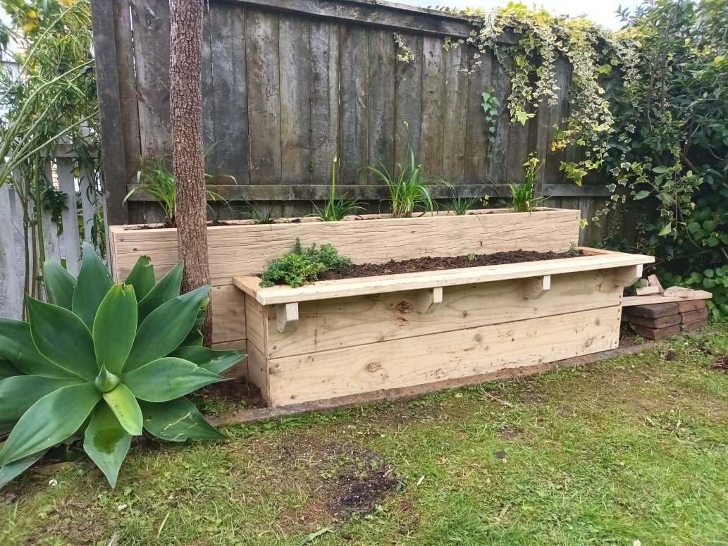 Custom made garden bench