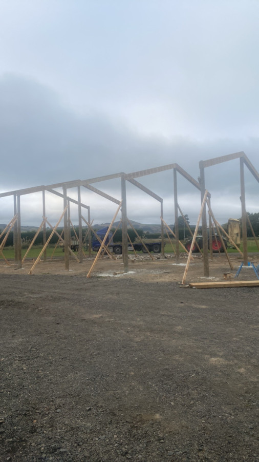 Pole shed Framing