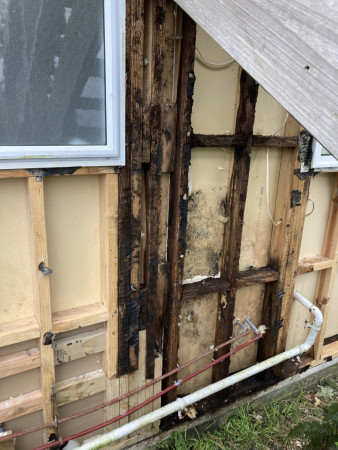 Rotten exterior framing