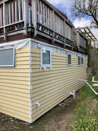 Weatherboard cladding install