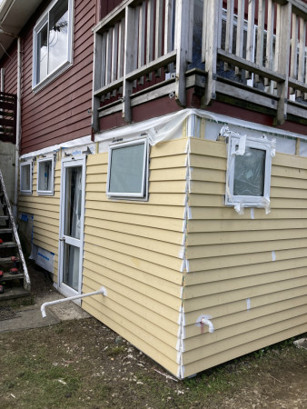 Weatherboard cladding install