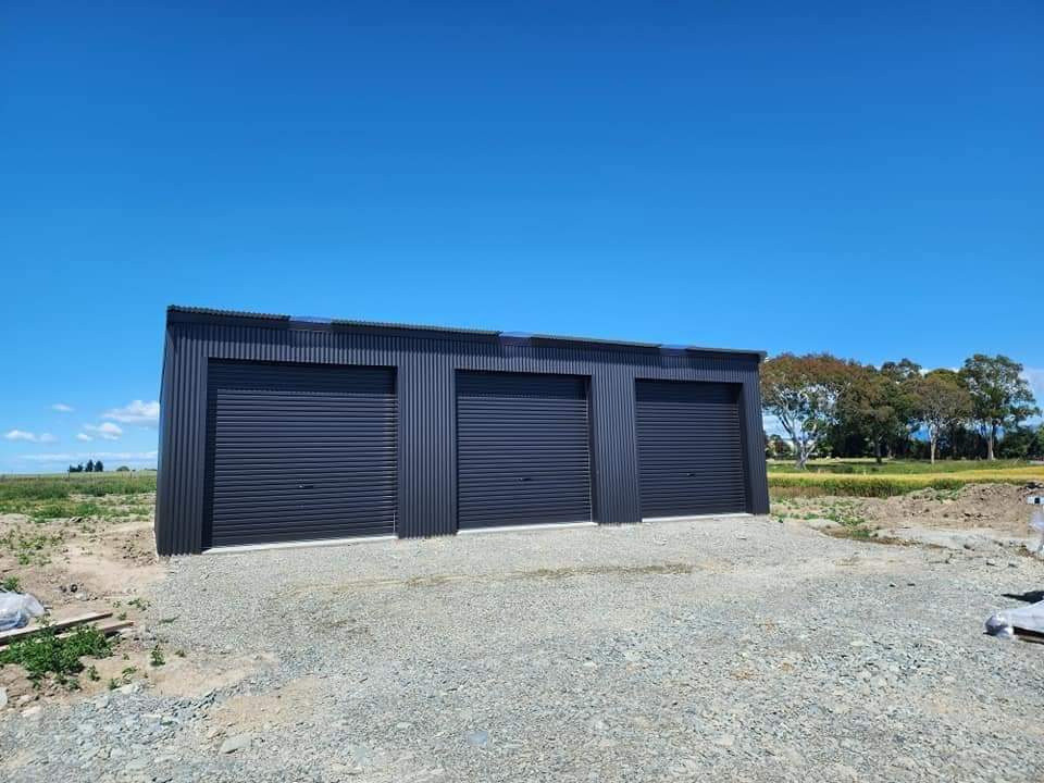 Completed 3 bay pole shed - Timaru
