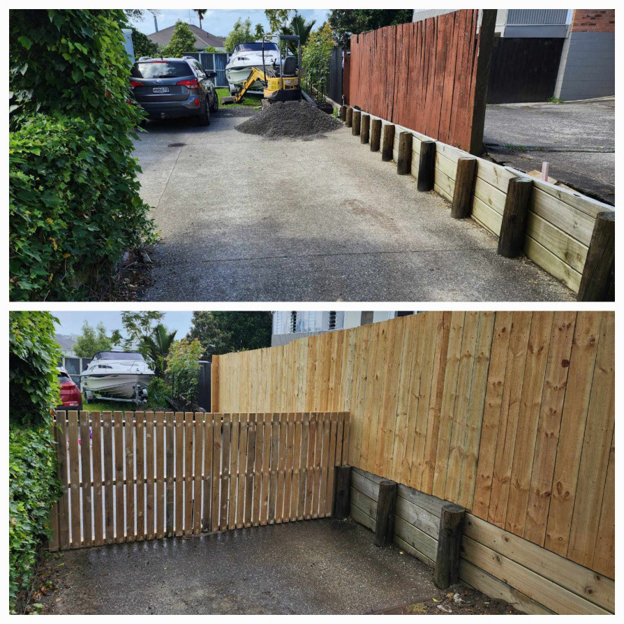 Replacement fence with hidden gate