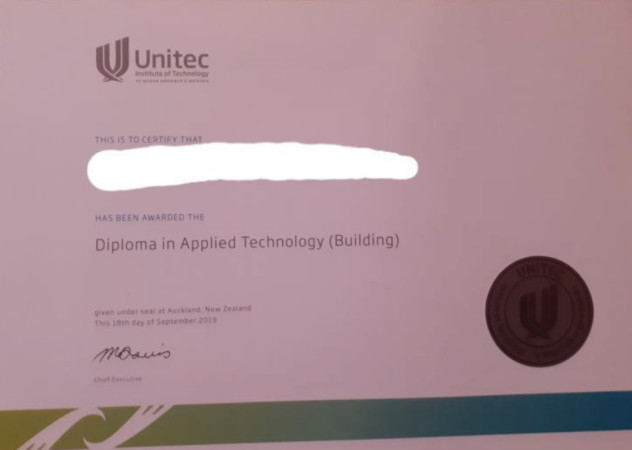 Diploma of Applied Technology (Carpentry)