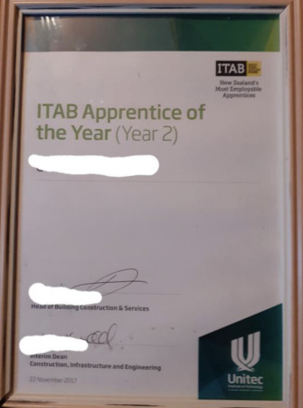 ITAB Apprentice of the  year (Year 2)