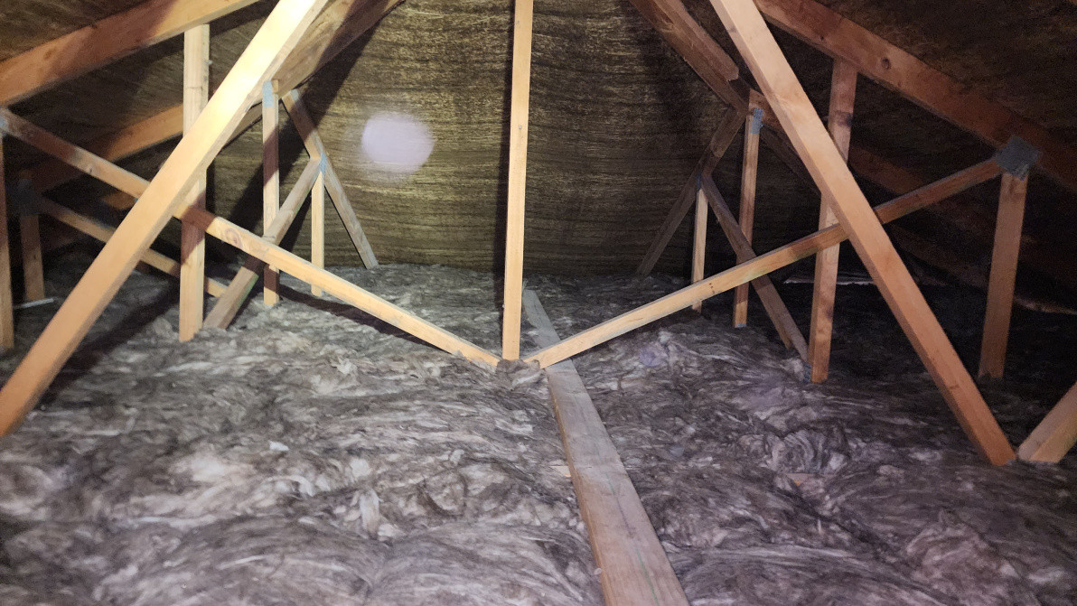 Retrofit house done with glasswool