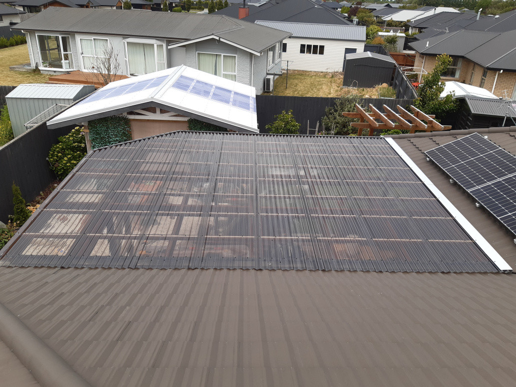 new roofs and policarbonate roof for spa shed and